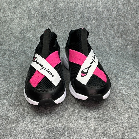 Champion® Juke Adult Size 9 Black Pink Fabric Slip-On Athletic Sneakers Womens - Picture 10 of 16